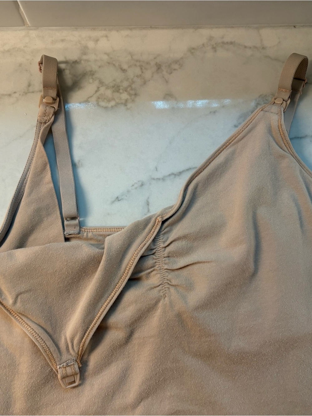 Aerie nude snap open maternity nursing tank
